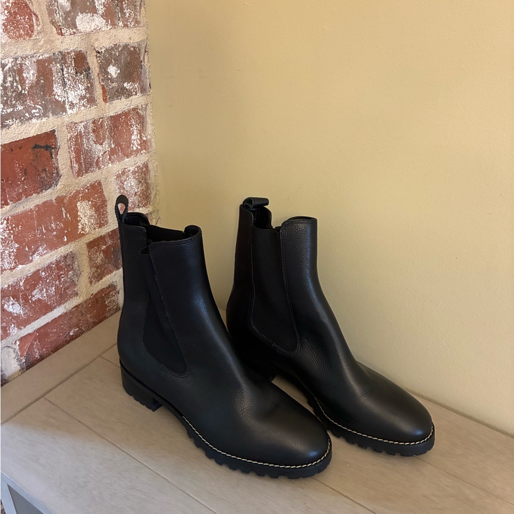 Talbots Black Leather Chelsea Boots